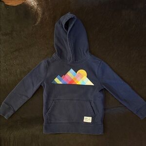 GAP Kids Navy Hoodie with Multicolor Mountain Graphic
